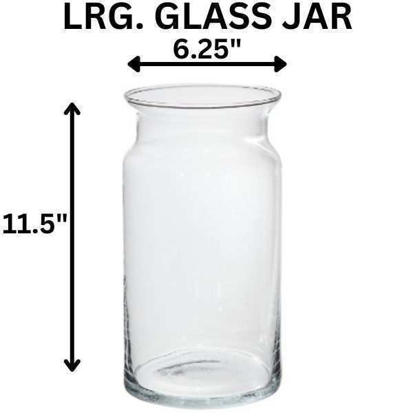 Large Glass Jar - Clear, clear glass