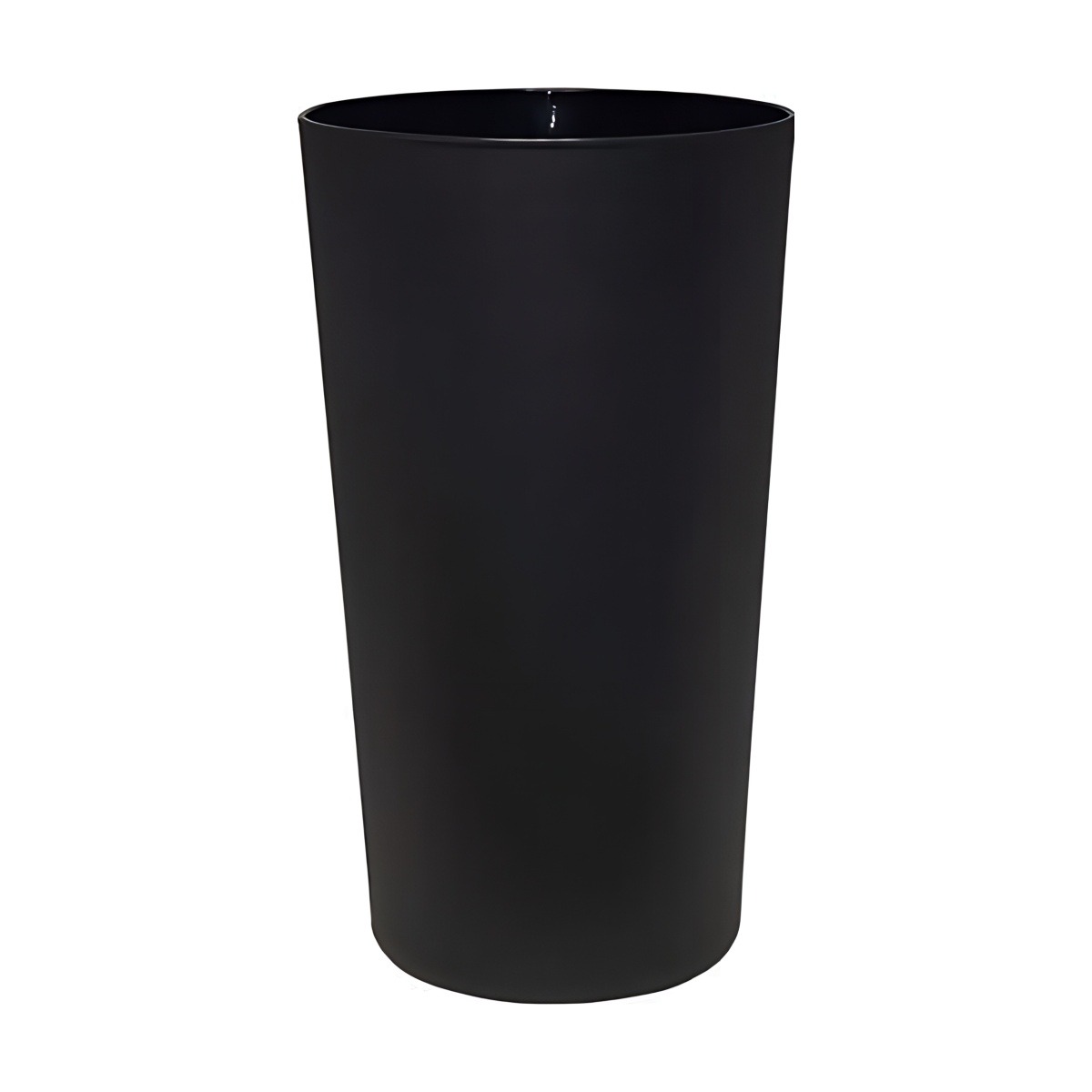 Leo Vase – Black Matte, coloured glass