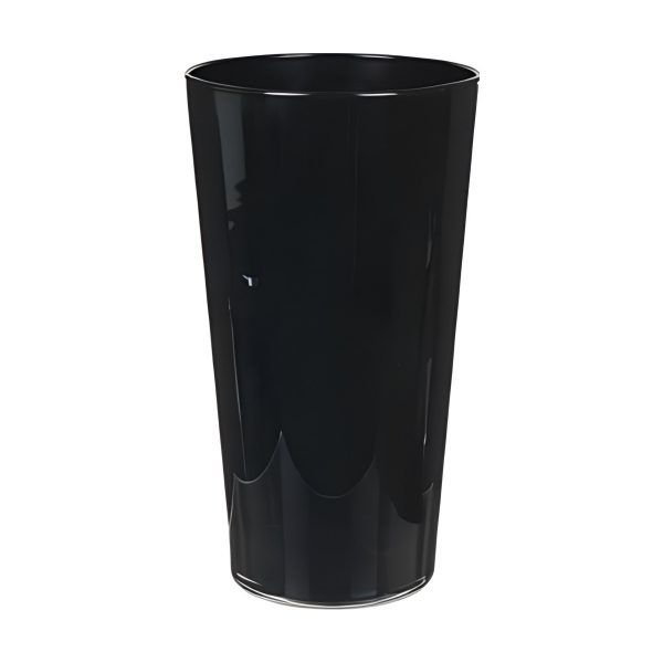 Jarrón Leo – Negro, vidrio de color