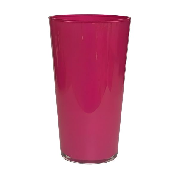Jarrón Leo – Rosa Fucsia, vidrio de color