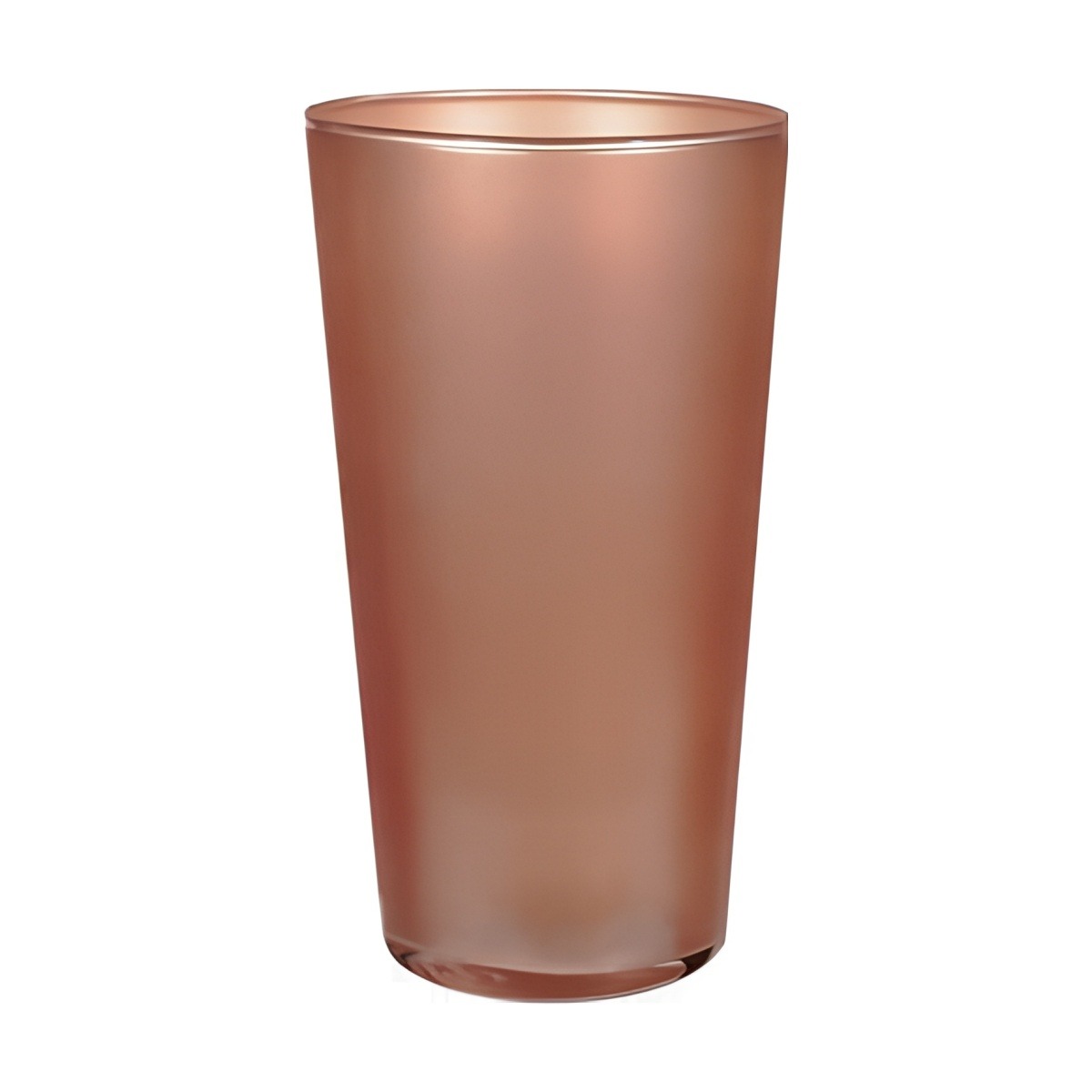 Vase Leo – Corail métallique, verre coloré