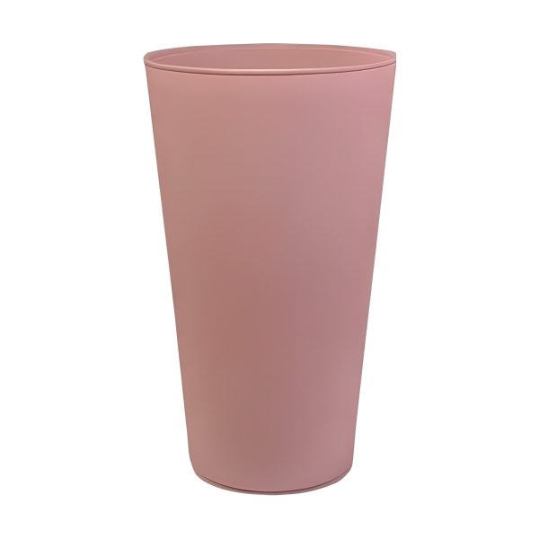 Jarrón Leo – Mate rosa, vidrio de color
