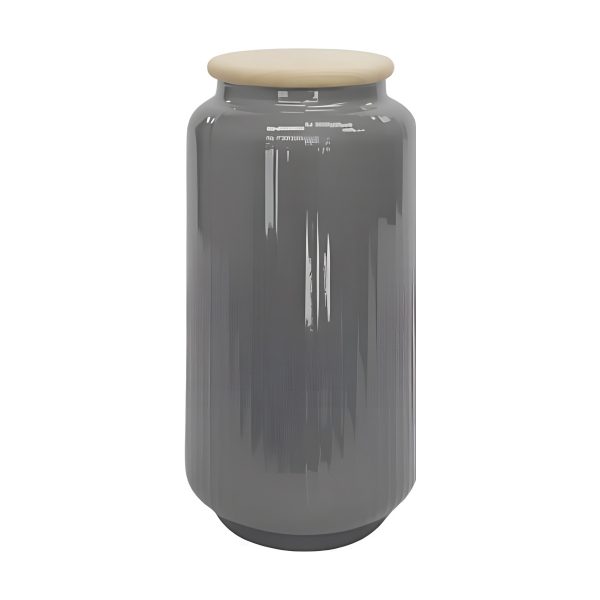 *lid Included*cylindrical Vase Lid – Grey, coloured glass