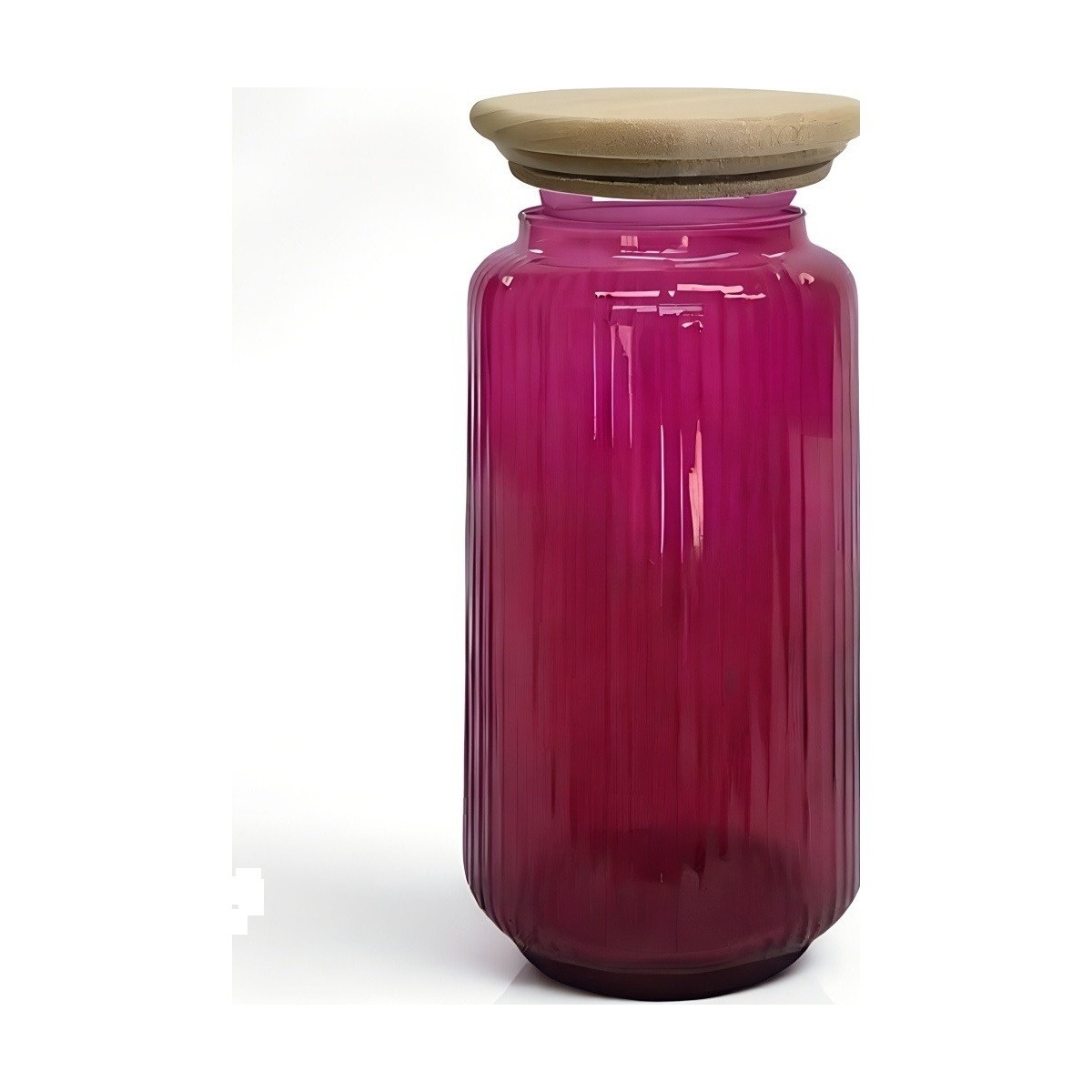 *Tapa incluida* Tapa para jarrón cilíndrico – Transparente Baya Silvestre, vidrio de color