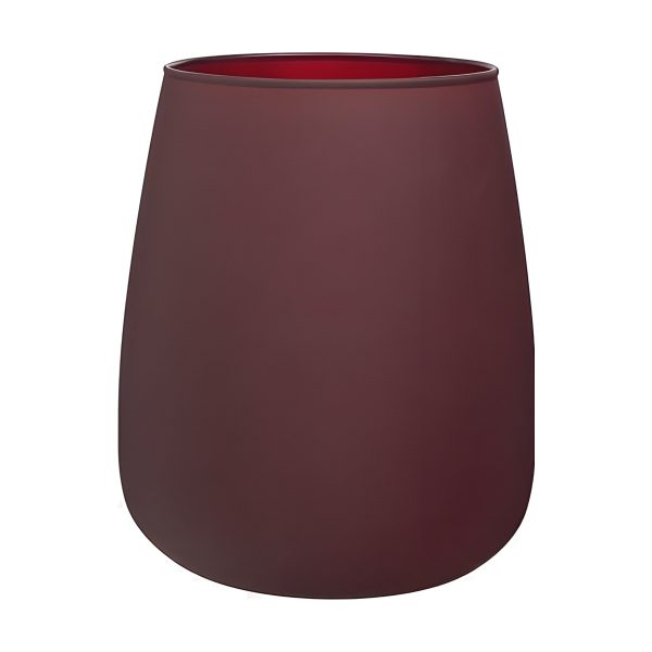 Malia Vase – Burgundy Matte, coloured glass
