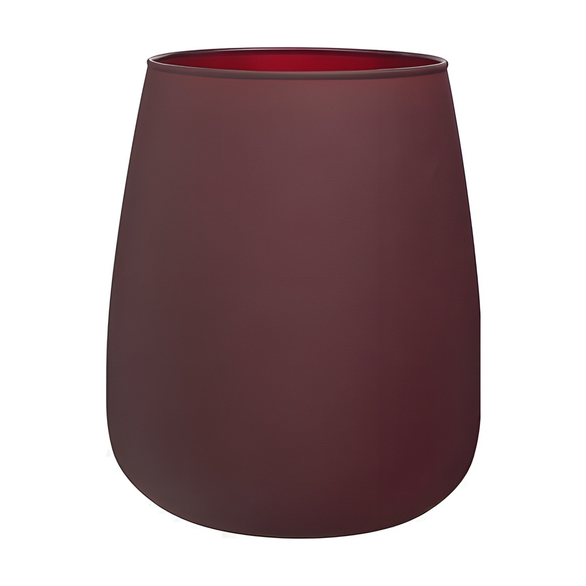 Malia Vase – Burgundy Matte, coloured glass
