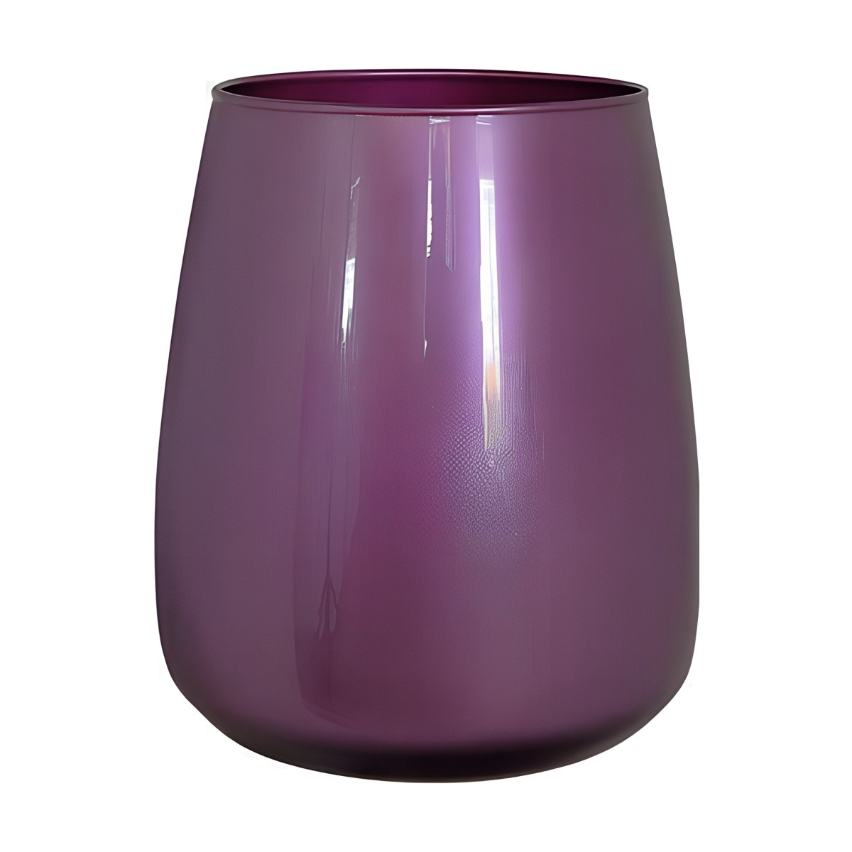 Vase Malia – Violet métallique, verre coloré