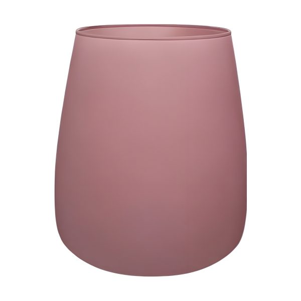 Malia Vase – Pink Matte, coloured glass
