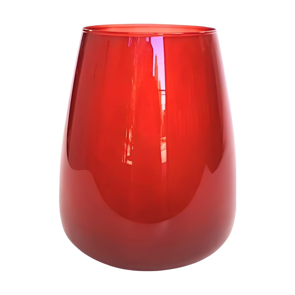 Jarrón Malia – Rojo, vidrio de color