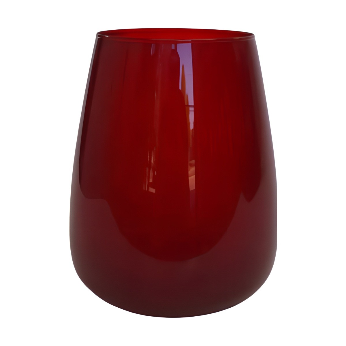 Malia Vase – Wine Red, coloured glass