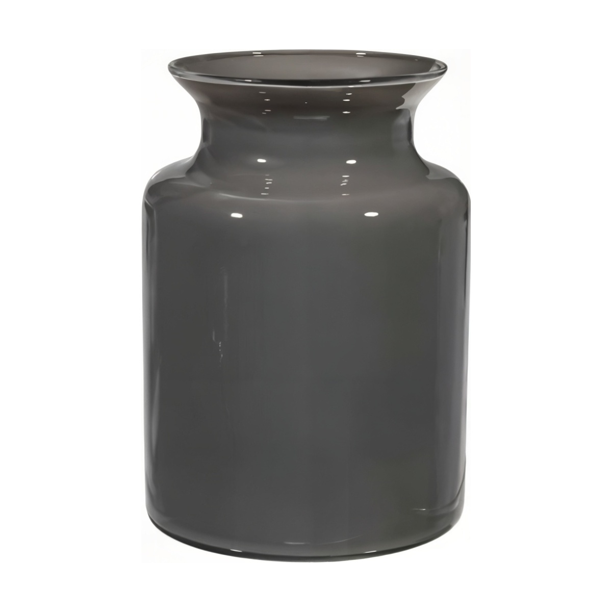 Med. Glass Jar – Grey, coloured glass