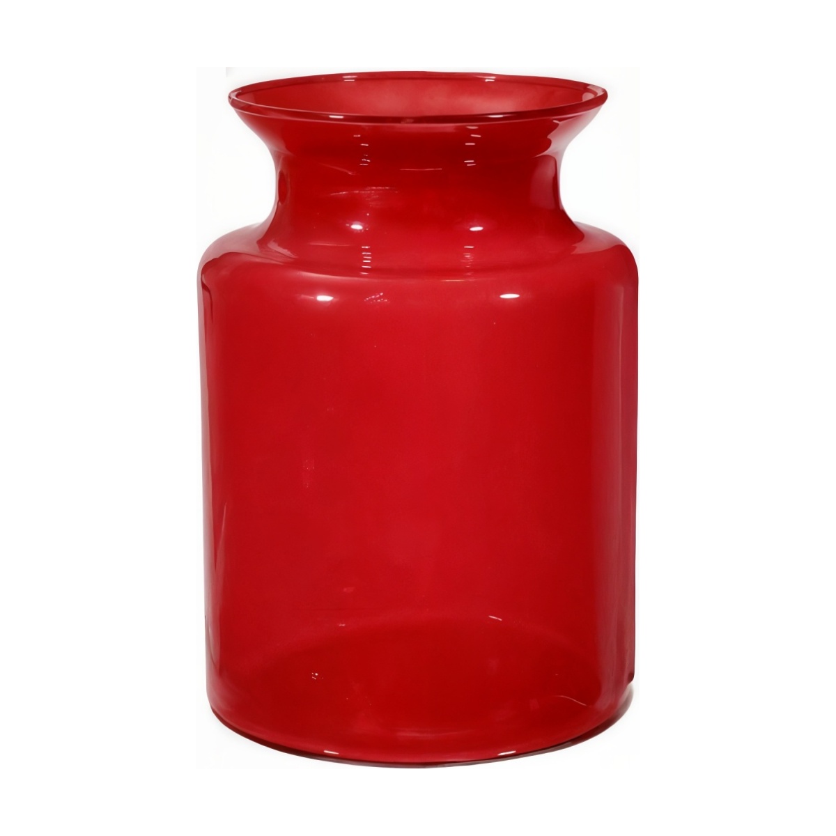 Med. Glass Jar – Red, coloured glass