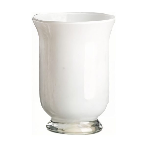 Vase en verre Mia – Blanc, verre coloré