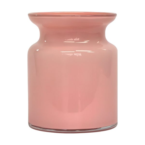 Mini Glass Jar – Blush Pink, coloured glass