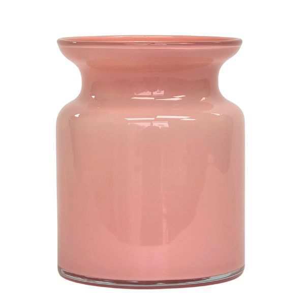 Mini frasco de vidrio – Rosa rubor, vidrio de color
