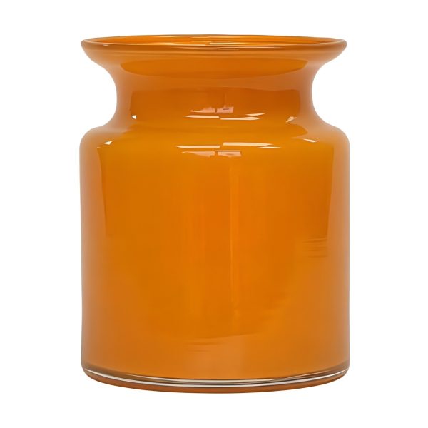 Mini Glass Jar – Orange, coloured glass