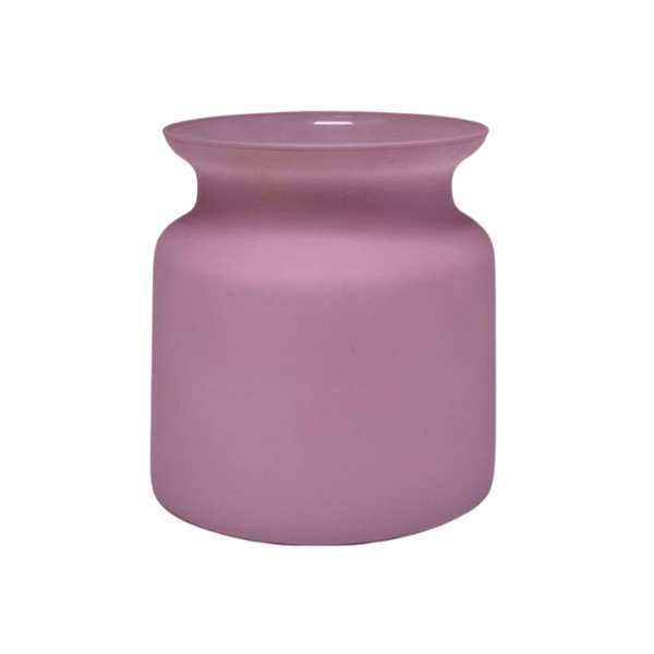 Mini frasco de vidrio – Mate rosa, vidrio de color