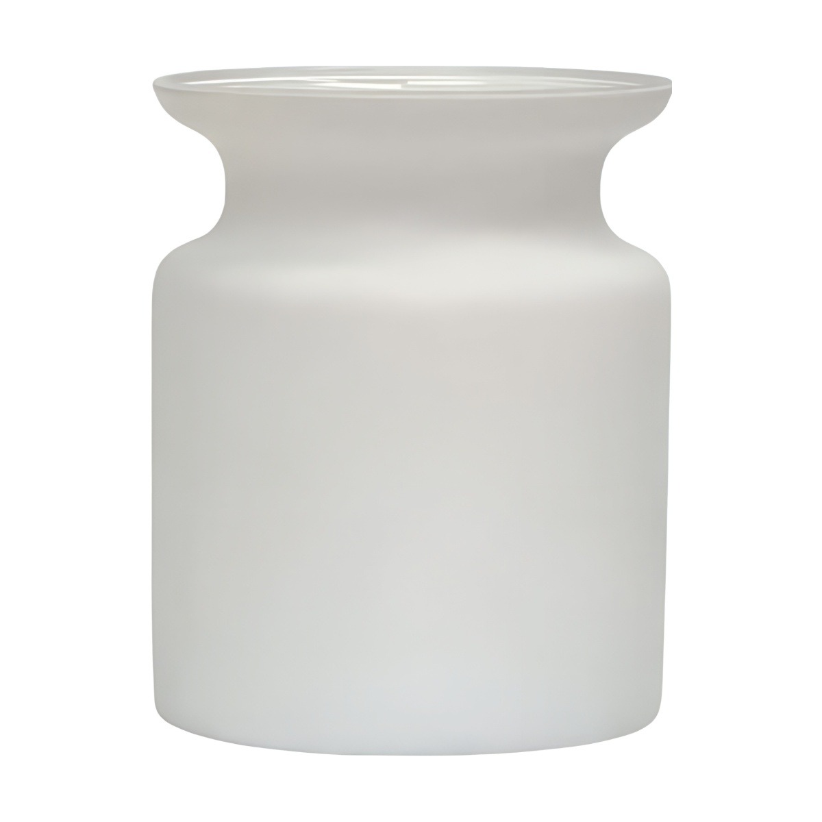 Mini frasco de vidrio – Blanco Mate, vidrio de color