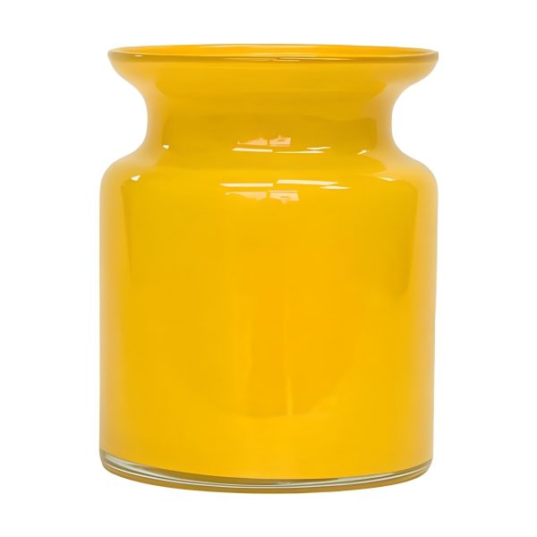 Mini Glass Jar – Yellow, coloured glass