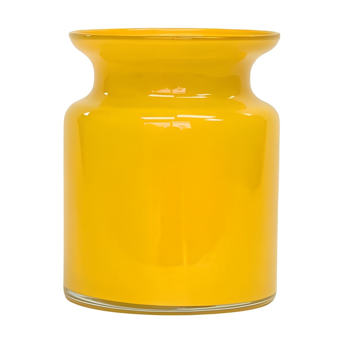 Mini Glass Jar – Yellow, coloured glass