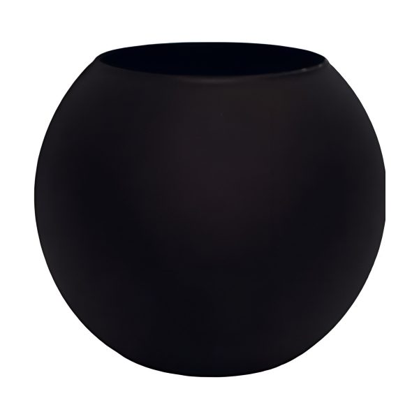 Mini Rose Bowl – Black Matte, coloured glass