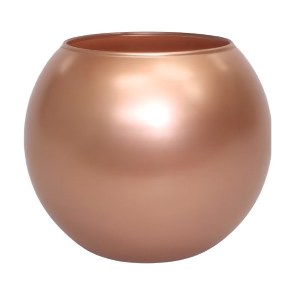 Mini Rose Bowl – Coral, coloured glass