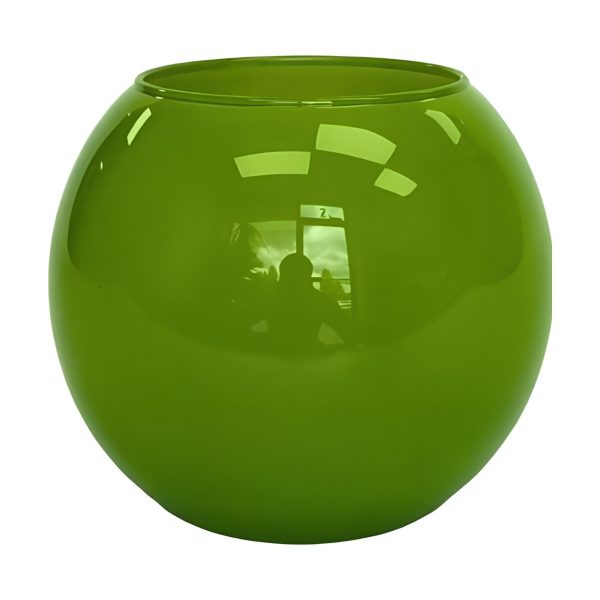 Mini Rose Bowl – Lime Green, coloured glass