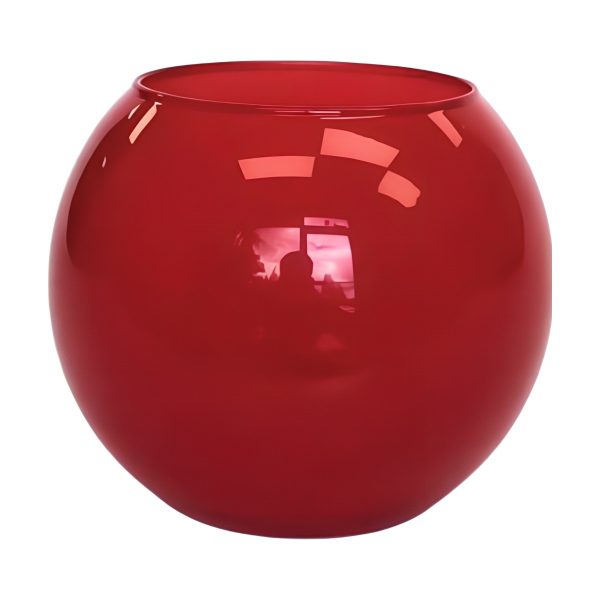 Mini Rose Bowl – Red, coloured glass