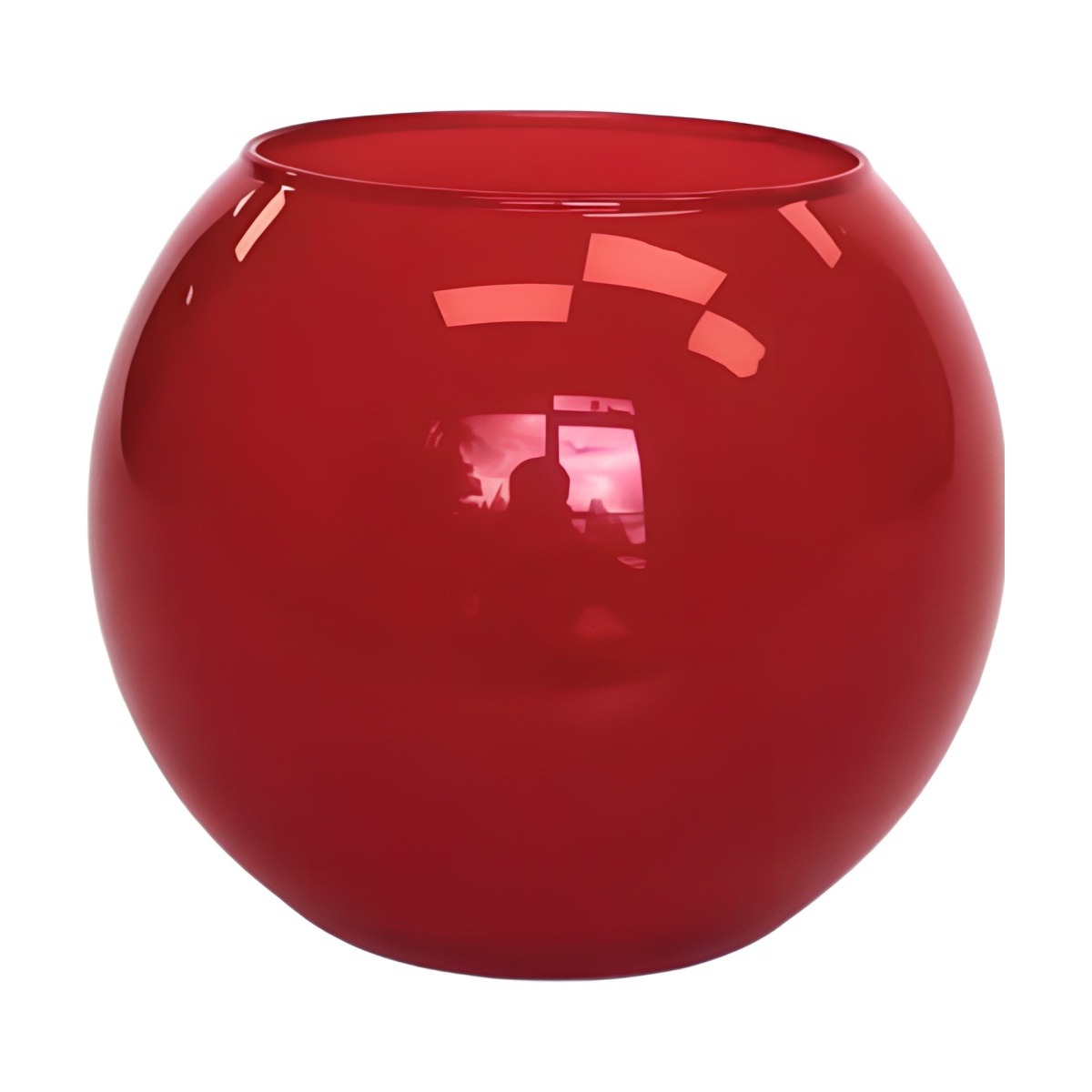 Mini Rose Bowl – Red, coloured glass