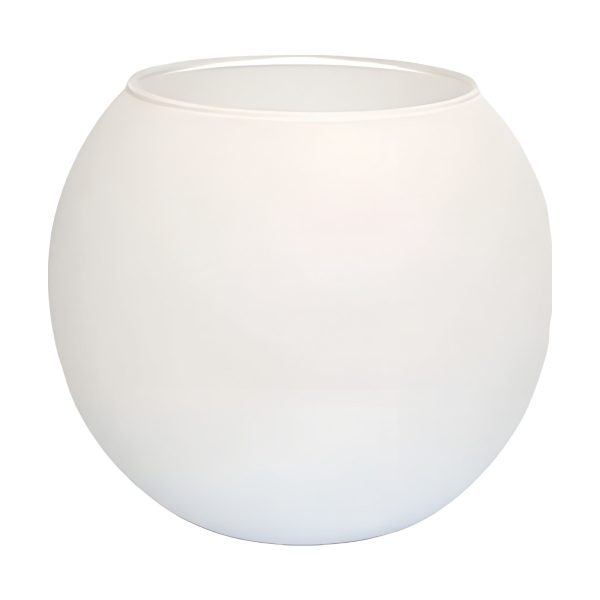 Mini Rose Bowl – White Matte, coloured glass