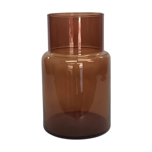 Vase Nena – Ambre foncé, verre coloré