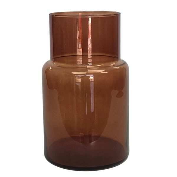 Vase Nena – Ambre foncé, verre coloré