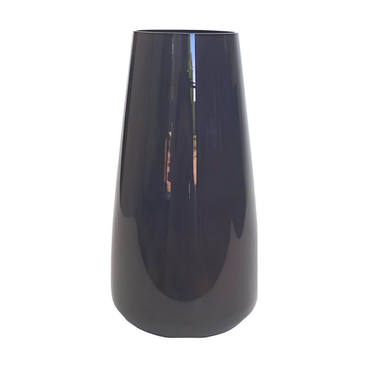 Nova Vase – Dark Grey, coloured glass