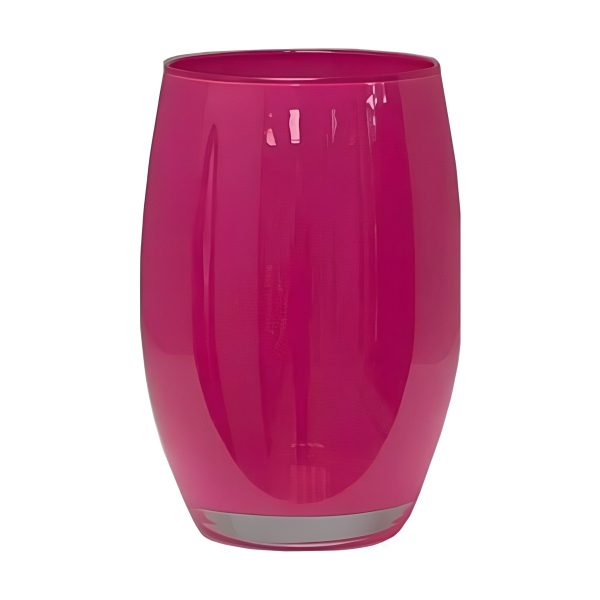 Florero Olivia – Rosa Fucsia, vidrio de color
