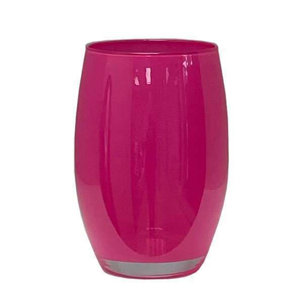 Florero Olivia – Rosa Fucsia, vidrio de color