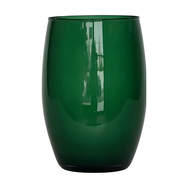 Florero Olivia – Verde cazador, vidrio de color