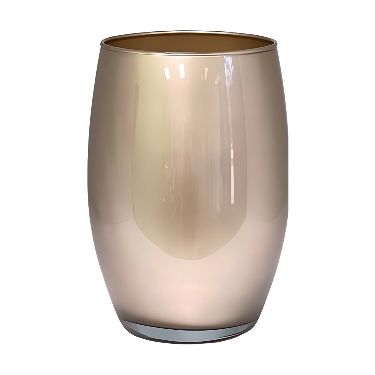 Olivia Vase – Metallic Champagne, coloured glass