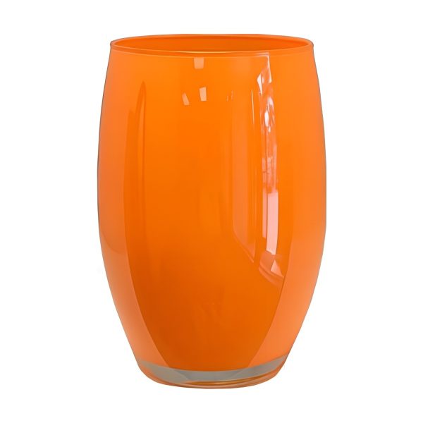 Florero Olivia – Naranja, vidrio de color