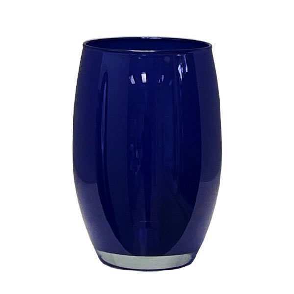 Florero Olivia – Azul Real, vidrio de color