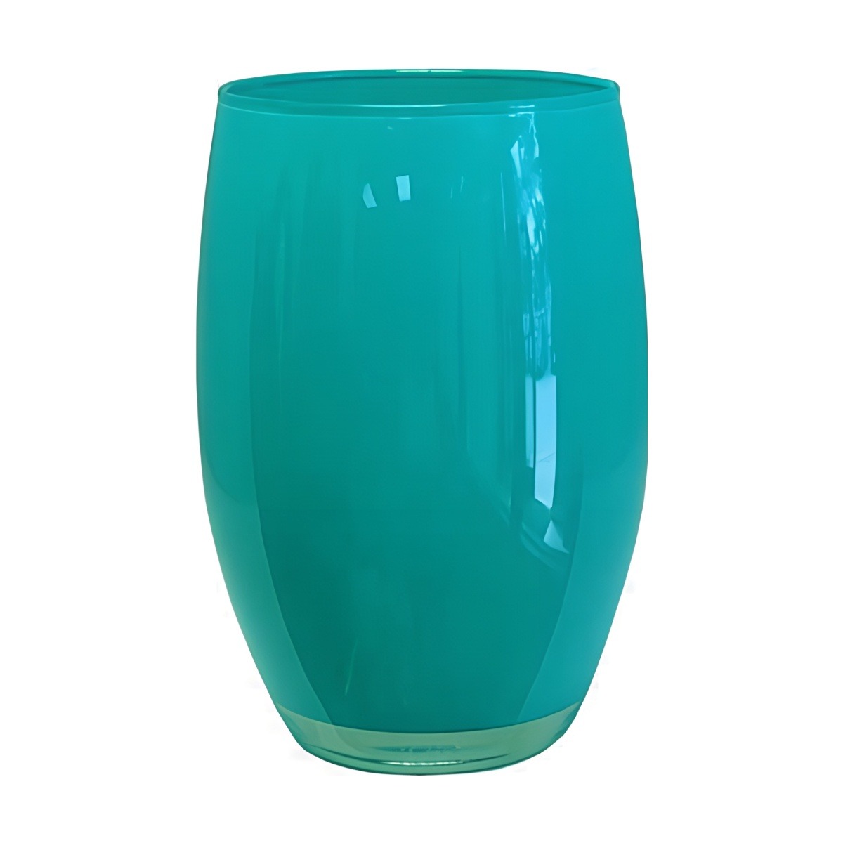 Olivia Vase – Turquoise, coloured glass