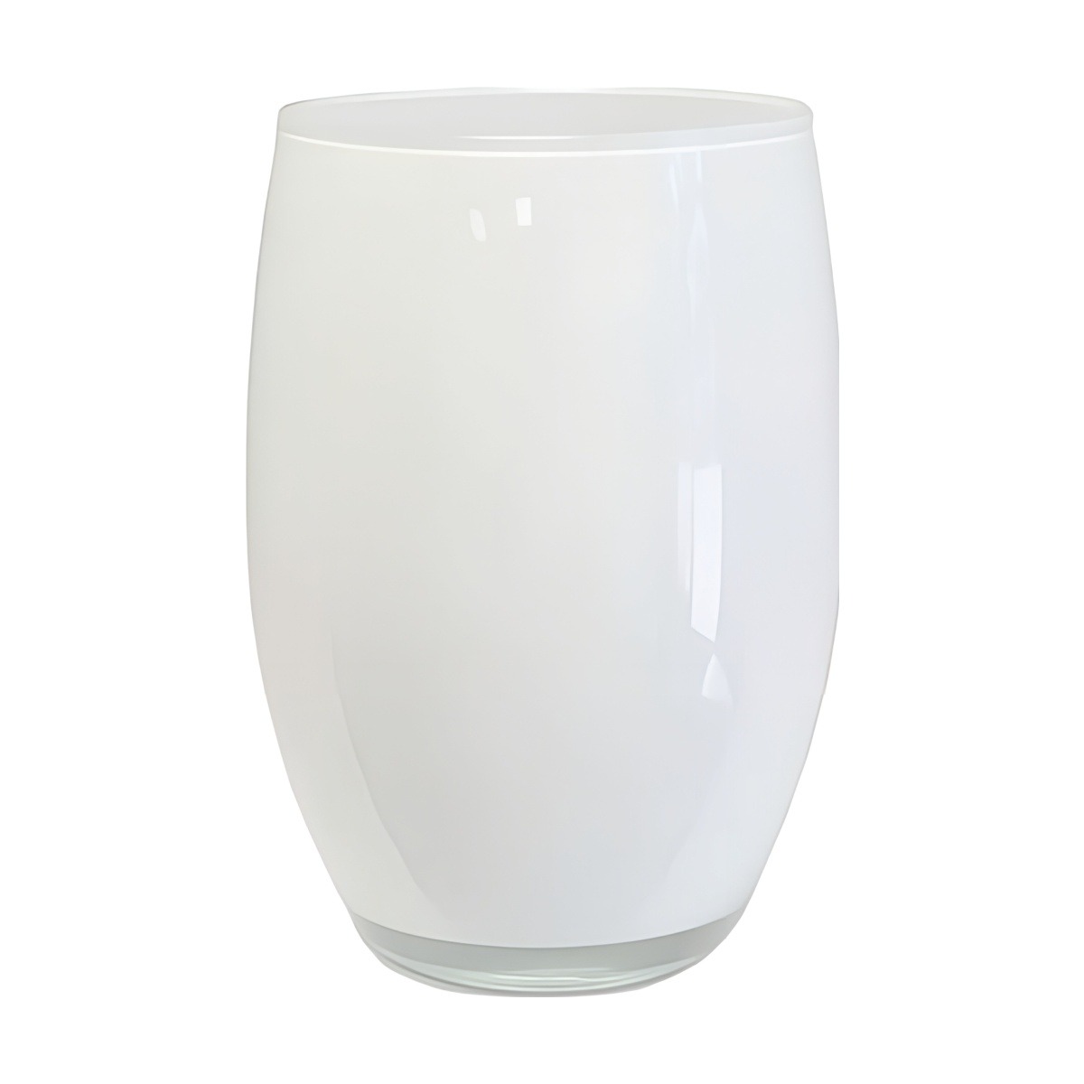 Florero Olivia – Blanco, vidrio de color