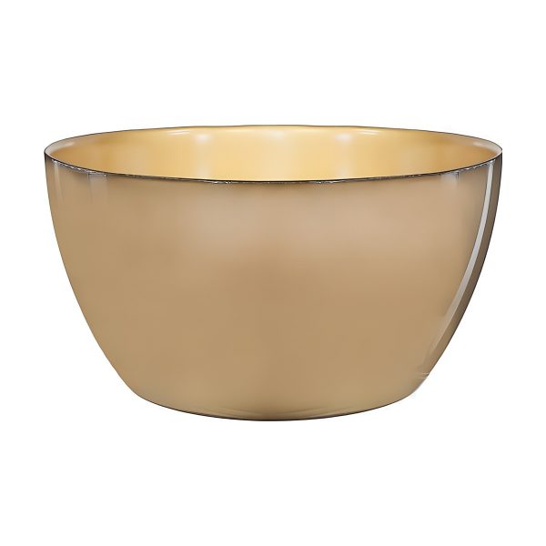 Oslo Glass Bowl – Metallic Champagne, coloured glass