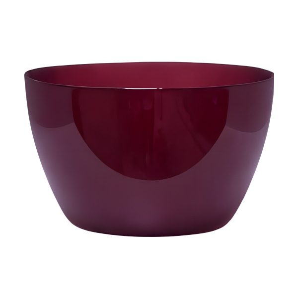 Oslo Glass Bowl – Wine Red, coloured glass