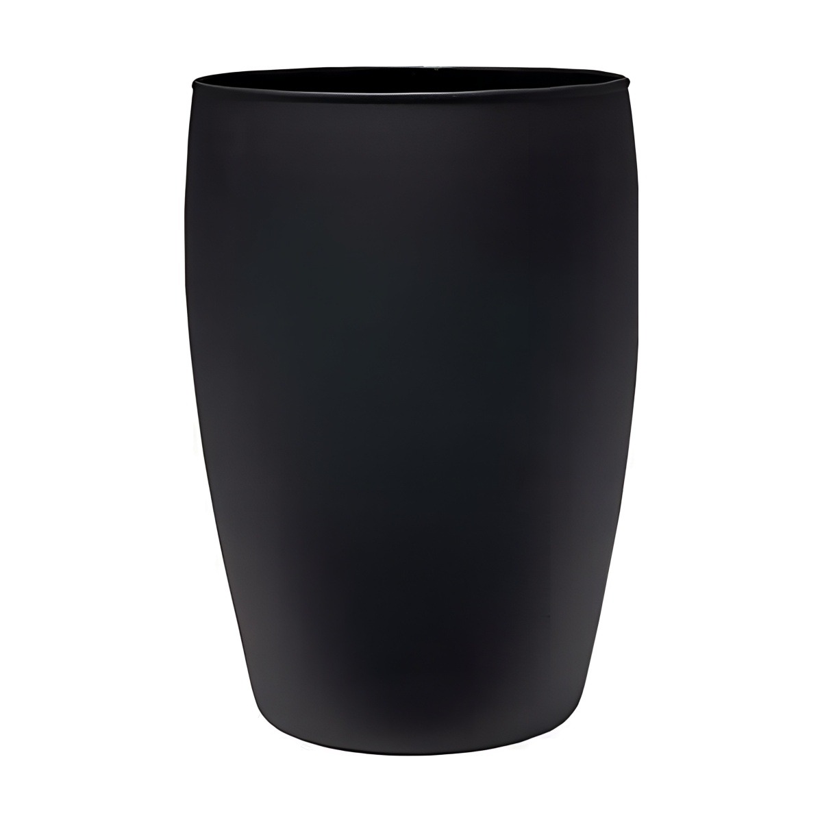 Jarrón Pola – Negro Mate, vidrio de color