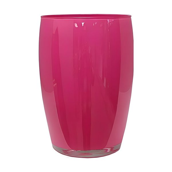 Pola Vase – Hot Pink, coloured glass