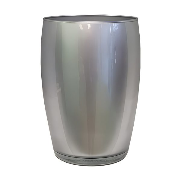 Pola Vase – Silver, coloured glass