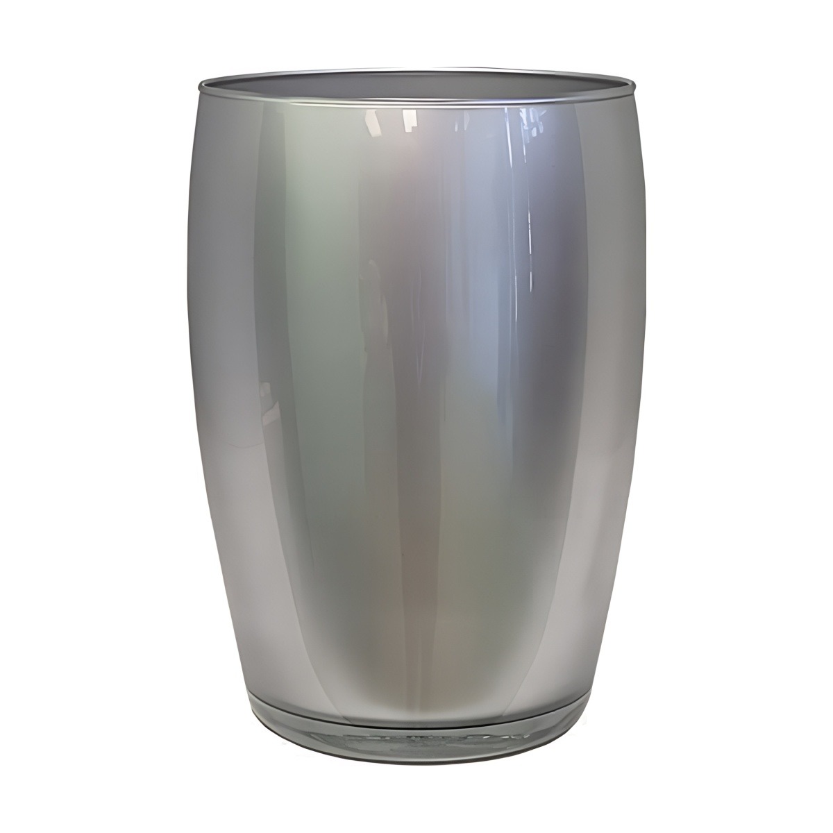 Pola Vase – Silver, coloured glass