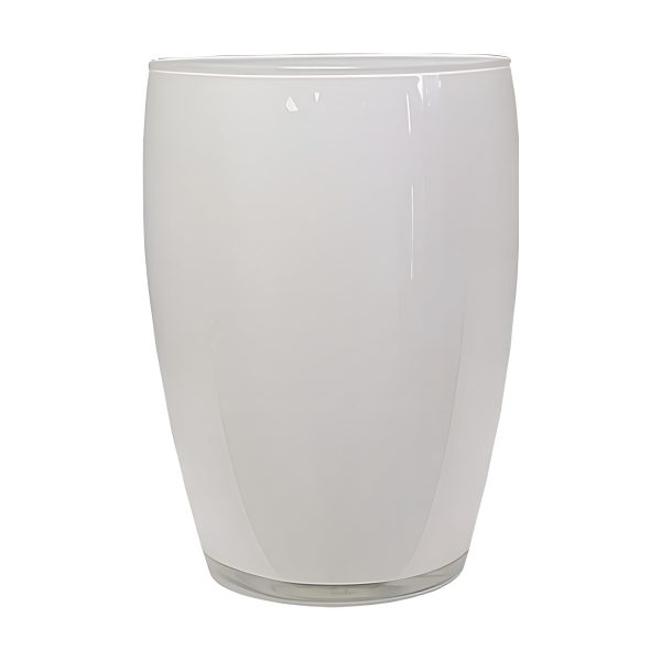 Pola Vase – White, coloured glass