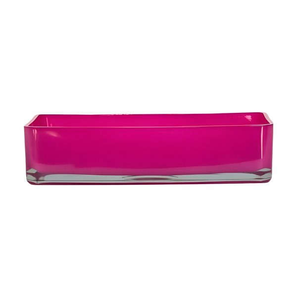 Rectangulaire – Rose vif, verre coloré