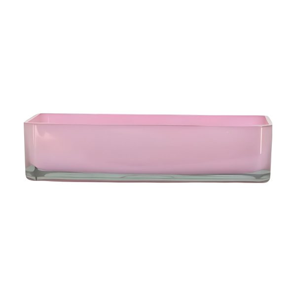 Rectangulaire – Rose, verre coloré
